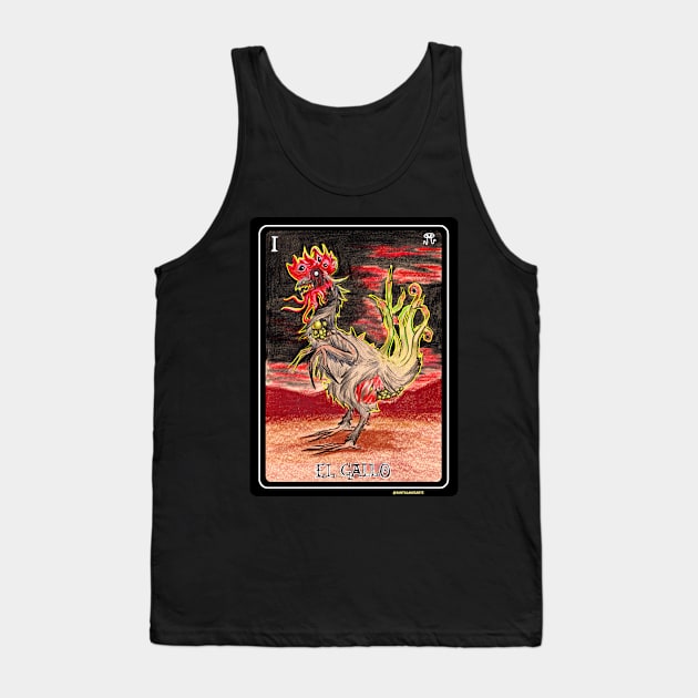 El Gallo - Loteria Mexicana Tank Top by santillanesarte